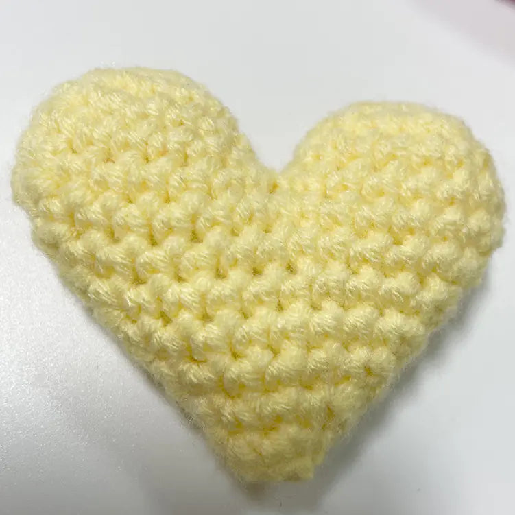 Accesorios y Materiales de Tela de Corazón de Crochet Hechos a Mano