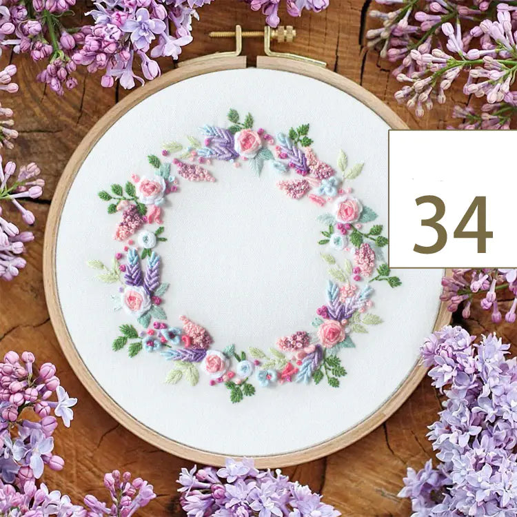 3D Embroidery DIY Kit for Spring Floral Design