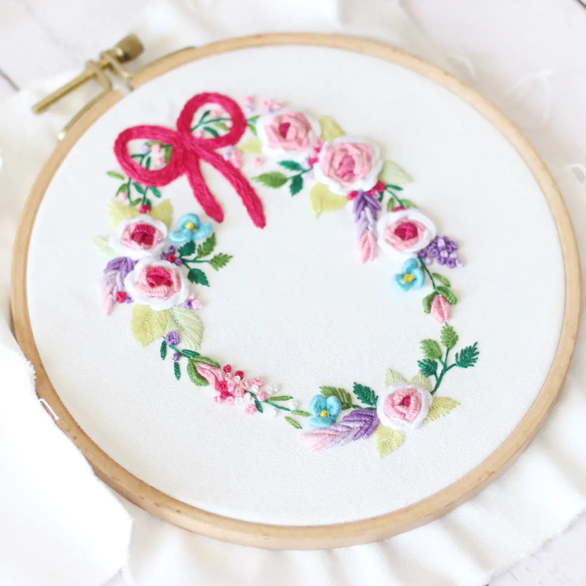 3D Embroidery DIY Kit for Spring Floral Design