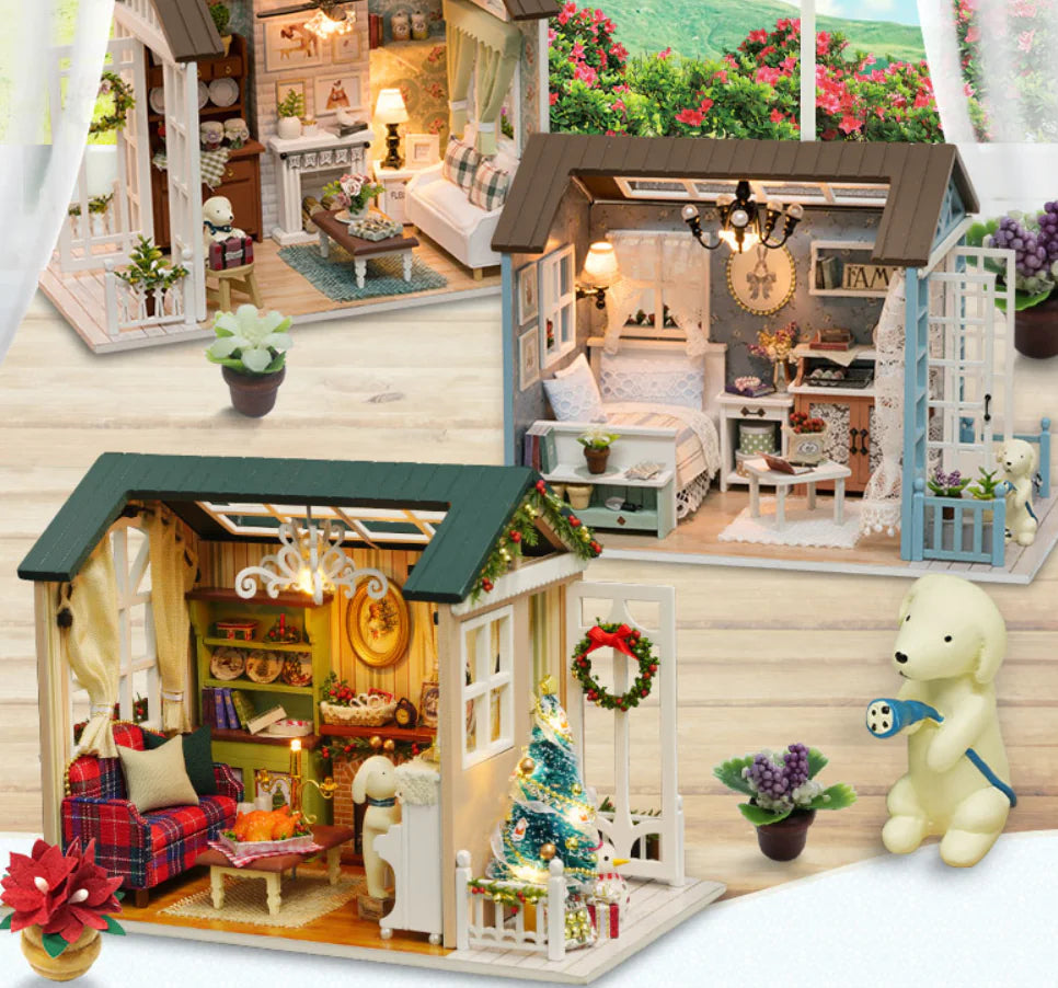 DIY Miniature House Assembly Model - Creative Gift