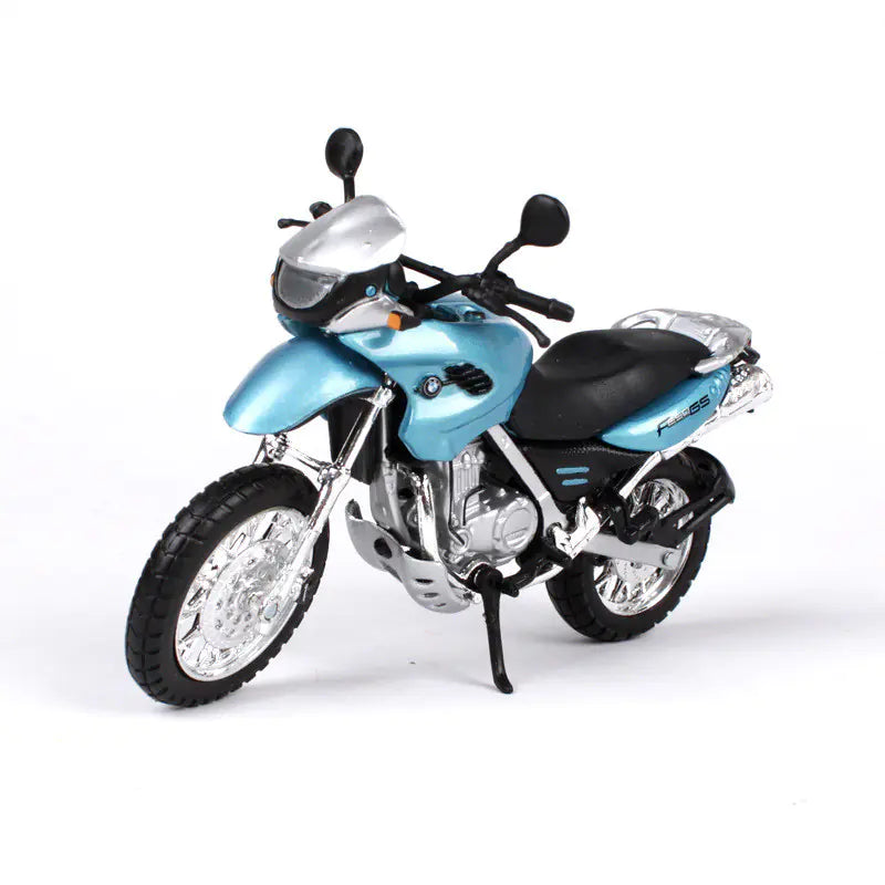 Miniatura de motociclo BMW R 1200GS em liga metálica, escala 1:18.