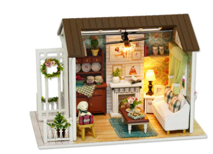 DIY Miniature House Assembly Model - Creative Gift