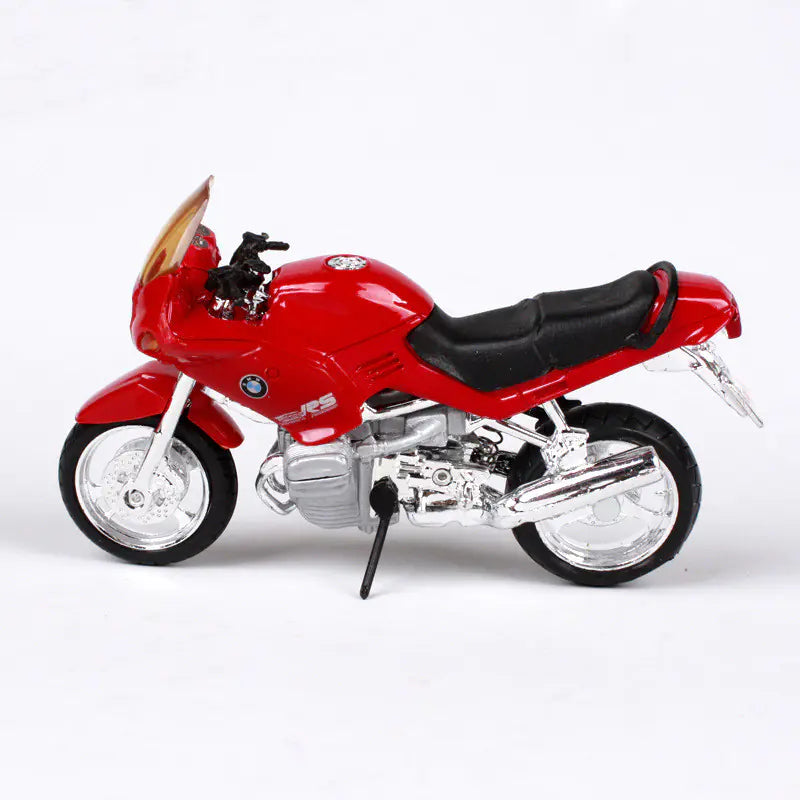 Miniatura de motociclo BMW R 1200GS em liga metálica, escala 1:18.