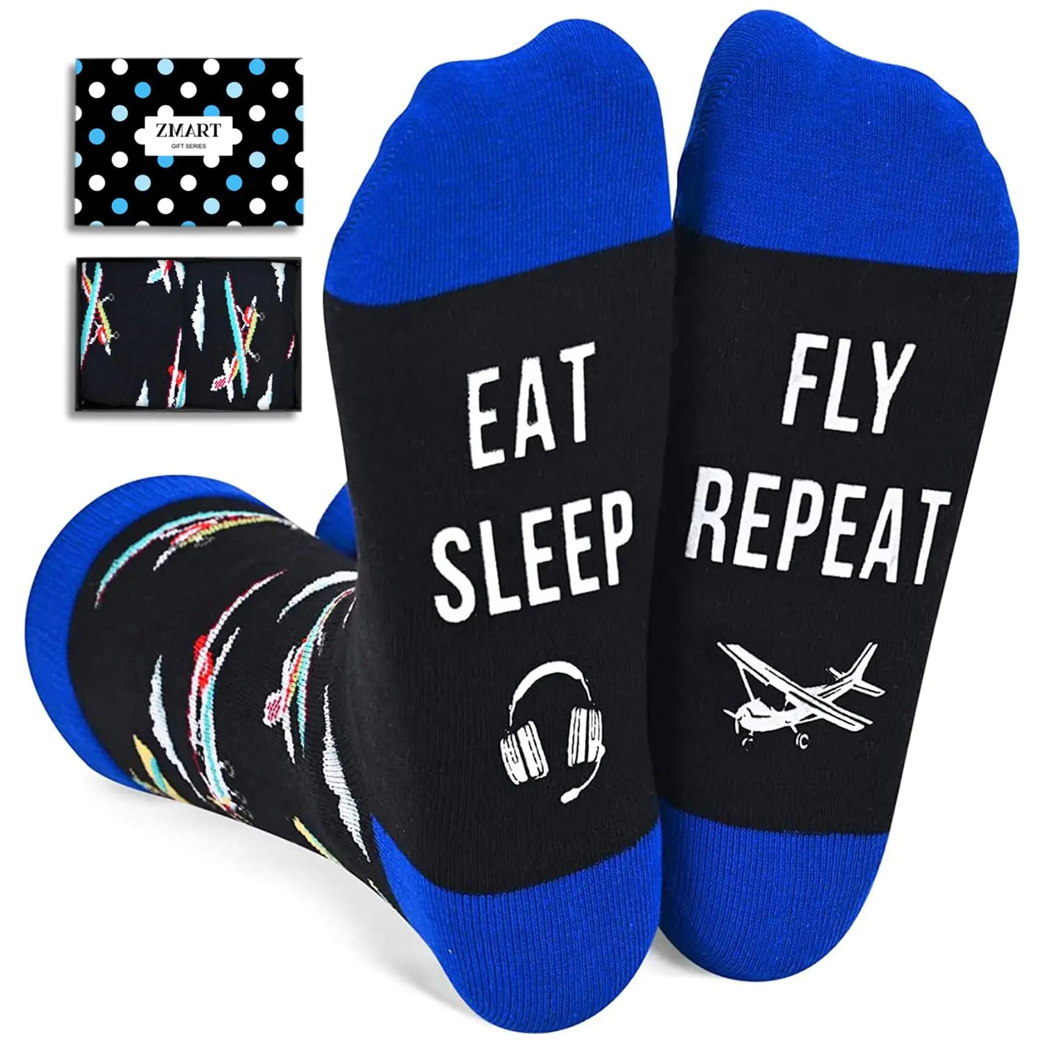 Zmart Unique Pilot Gifts for Men Women Teens - Airplane Gifts for Aviation Lovers Plane Gifts Aircraft Mechanic Gifts Airplane Socks Aviation Socks