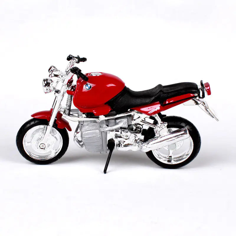 Miniatura de motociclo BMW R 1200GS em liga metálica, escala 1:18.