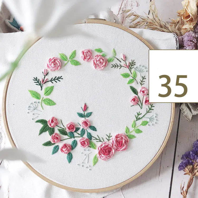 3D Embroidery DIY Kit for Spring Floral Design
