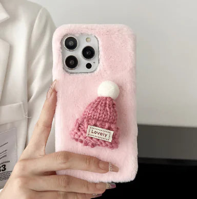 Sombrero de Peluche, Funda de Teléfono, Gorro de Navidad